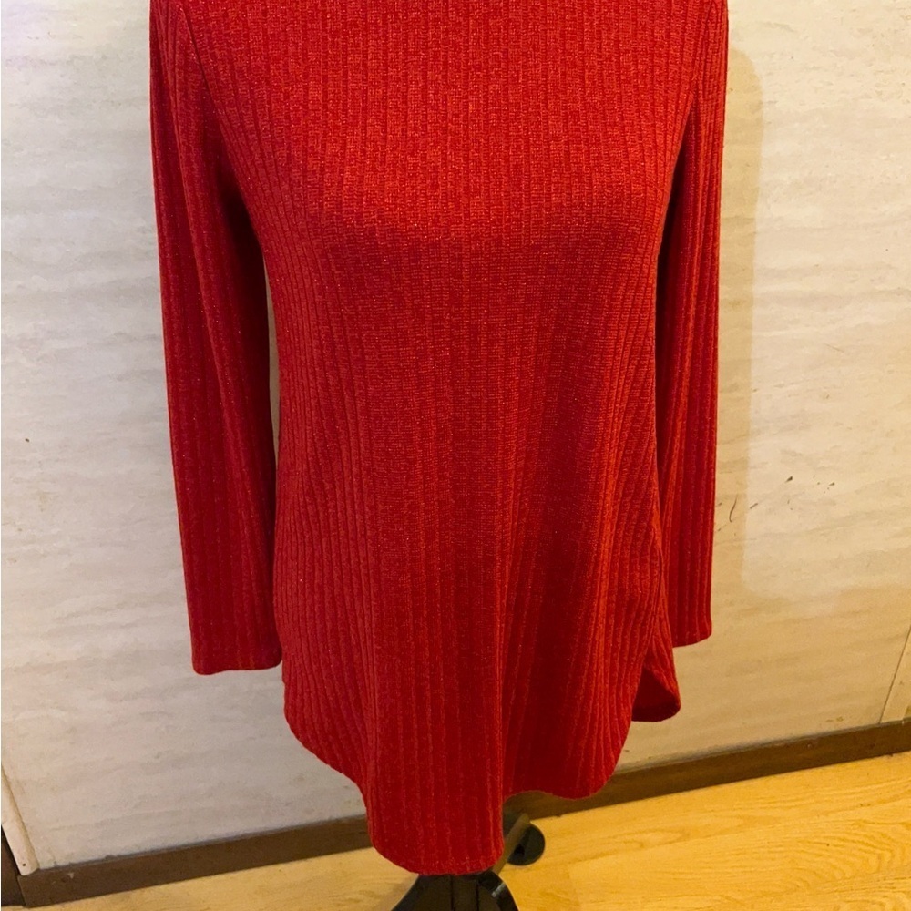 Calvin Klein Red Long Sleeve Top